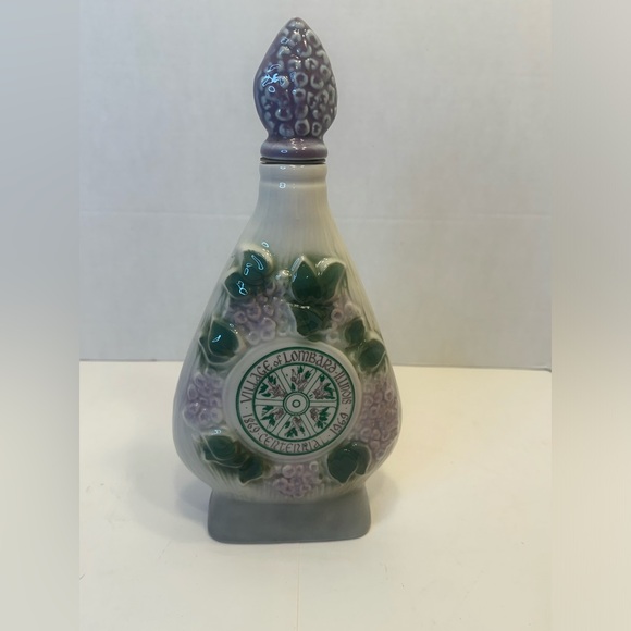 Jim Beam Decanter Village of Lombard Illinois Centennial 1969 Vintage Empty - Picture 1 of 8